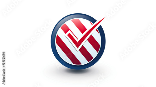 check mark vote circle american flag