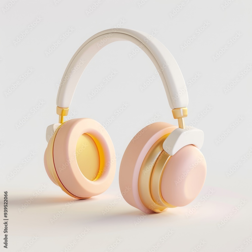 headphones in 3D style on a white background
headphones in 3D style on a white background
