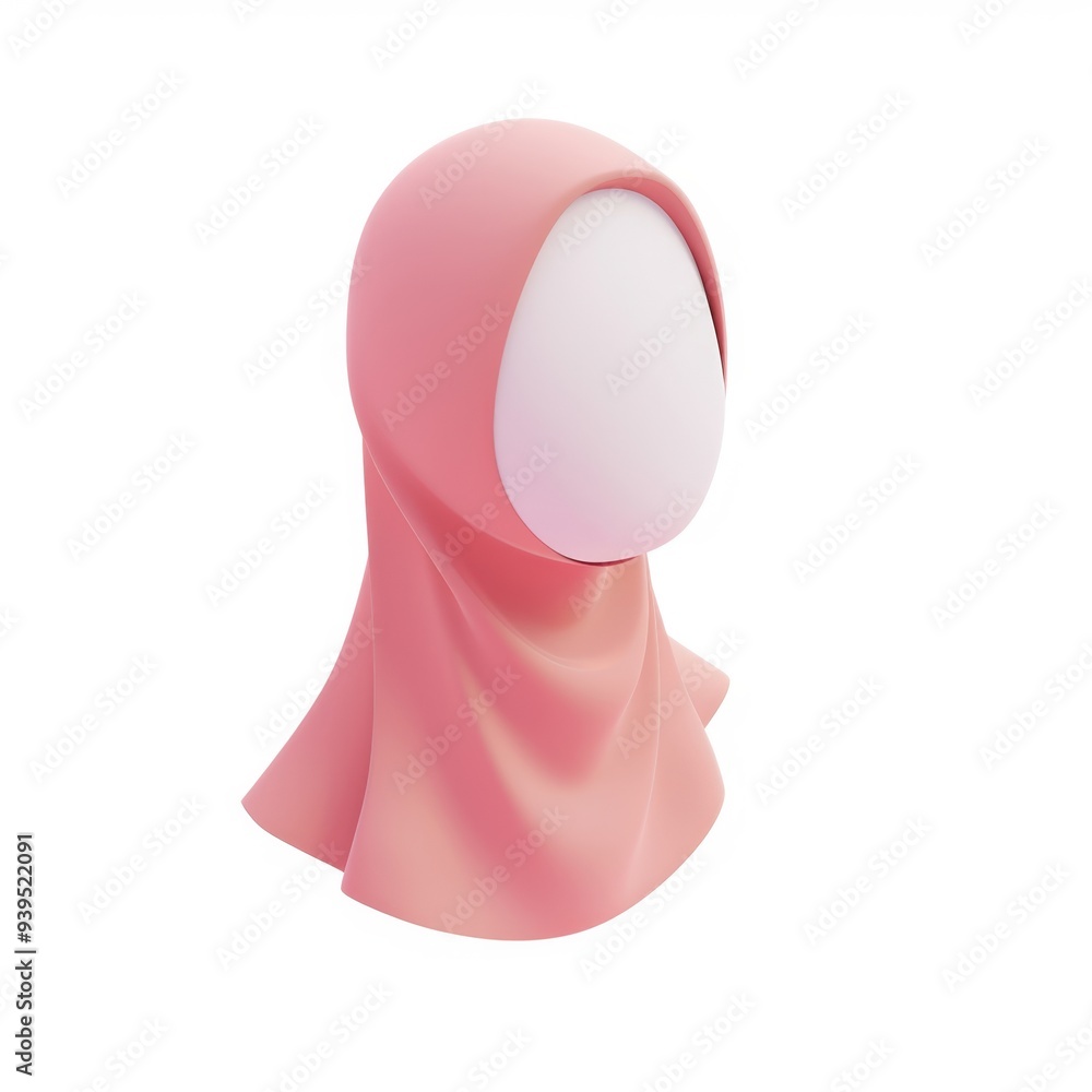 hijab in 3D style on a white background
hijab in 3D style on a white background