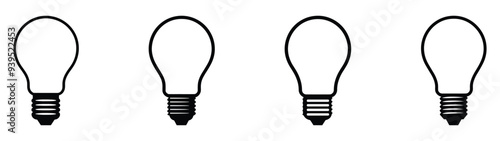 Light Bulb icon set, Idea icon symbol EPS 10 vector