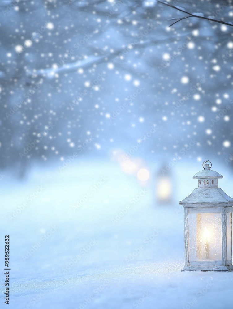 Glowing lanterns illuminating the path through a snow-blanketed village, casting a warm shimmer that captures the essence of the festive season. Glowing lanterns illuminating the path through a snow-blanketed village, casting a warm shimmer that captures the essence of the festive season.