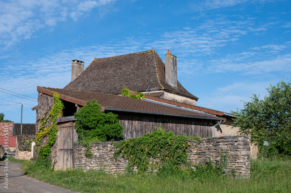 Old villages in Burgundy, countryside, rural landscape, summer in Burgundy, France Old villages in Burgundy, countryside, rural landscape, summer in Burgundy, France
