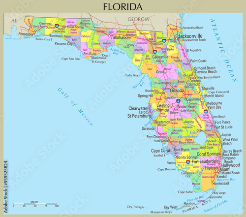 Map of Florida, United States