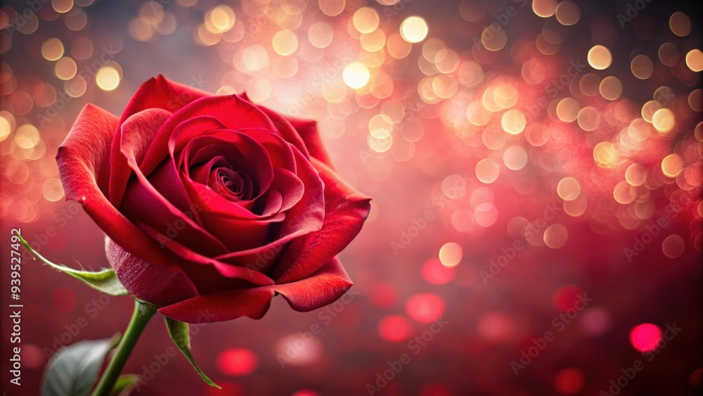 Beautiful red rose flower on a romantic Valentines Day background, Valentines Day, red rose, flower, love, romance, passion Beautiful red rose flower on a romantic Valentines Day background, Valentines Day, red rose, flower, love, romance, passion