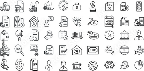 TAX  EDITABLE ICON SET 
