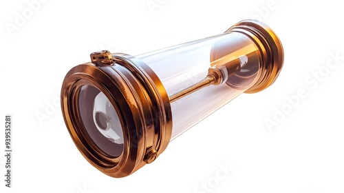 Time Capsule with Vintage Charm and Modern Craft, Isolated on White Background