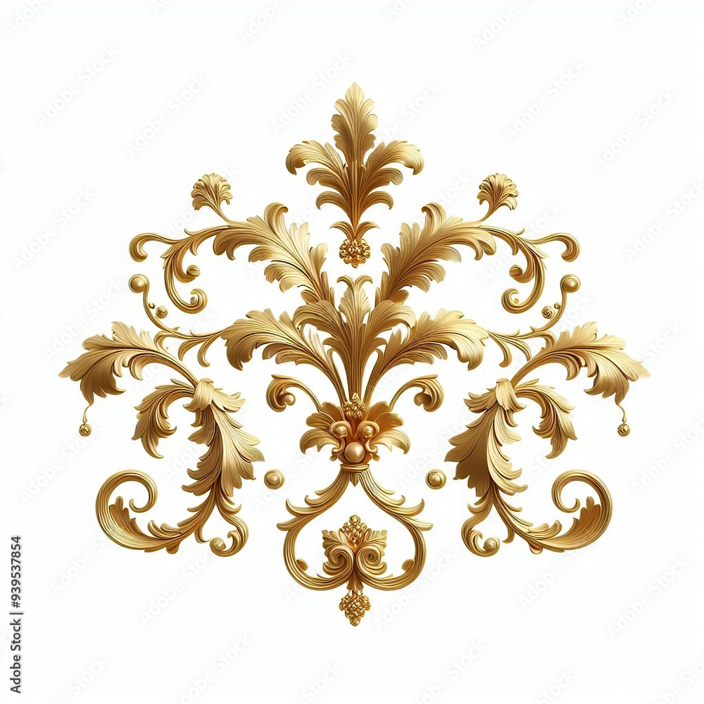 golden ornament frame and corner design. generative AI golden ornament frame and corner design. generative AI