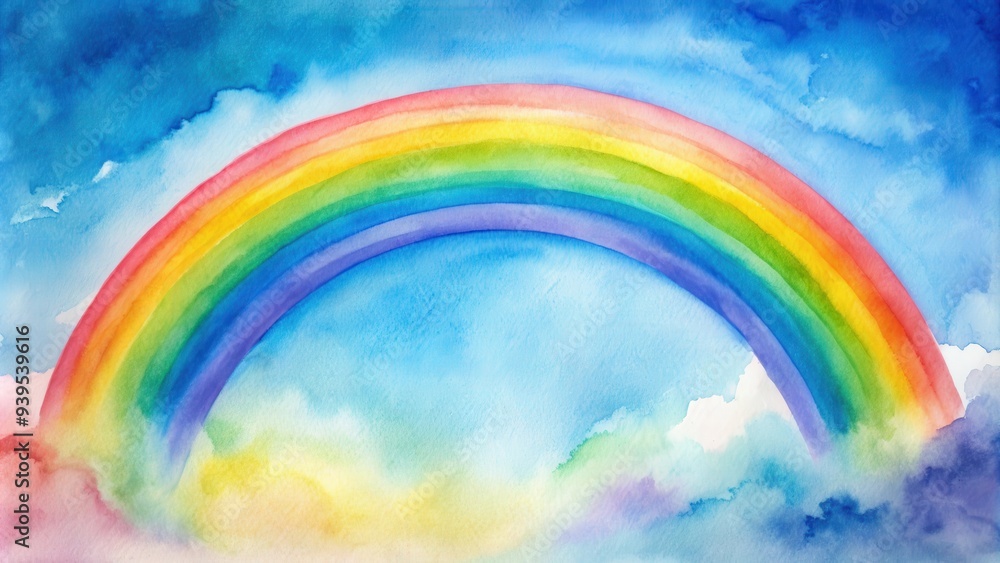 Watercolor rainbow bleed on serene background , art, painting, colorful, vibrant, gradient, pastel, soft, tranquil Watercolor rainbow bleed on serene background , art, painting, colorful, vibrant, gradient, pastel, soft, tranquil