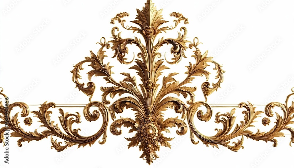 golden ornament frame and corner design. generative AI golden ornament frame and corner design. generative AI