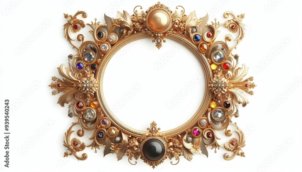 golden ornament frame and corner design. generative AI golden ornament frame and corner design. generative AI