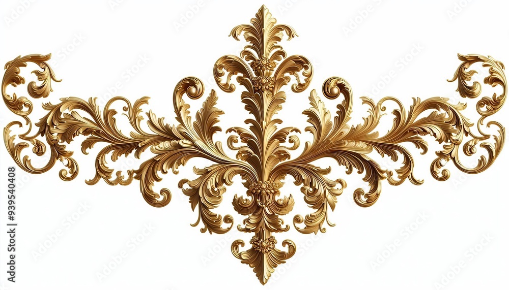 golden ornament frame and corner design. generative AI golden ornament frame and corner design. generative AI