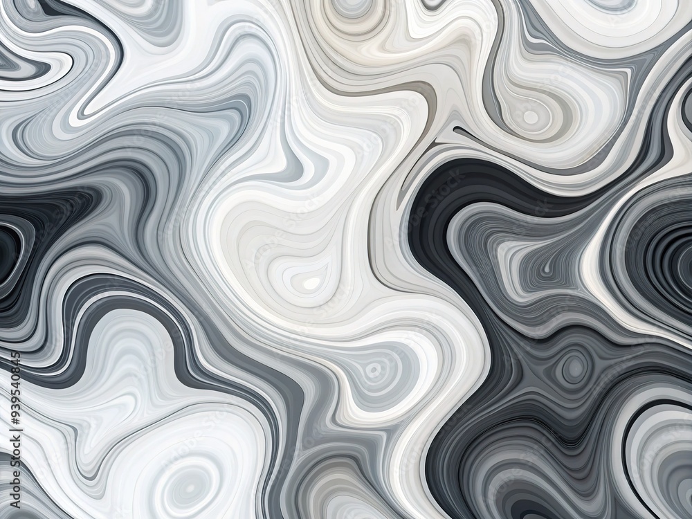 The color palette features a harmonious blend of neutral tones, consisting of white, a range of greys, and black, which adds depth and sophistication to any design.