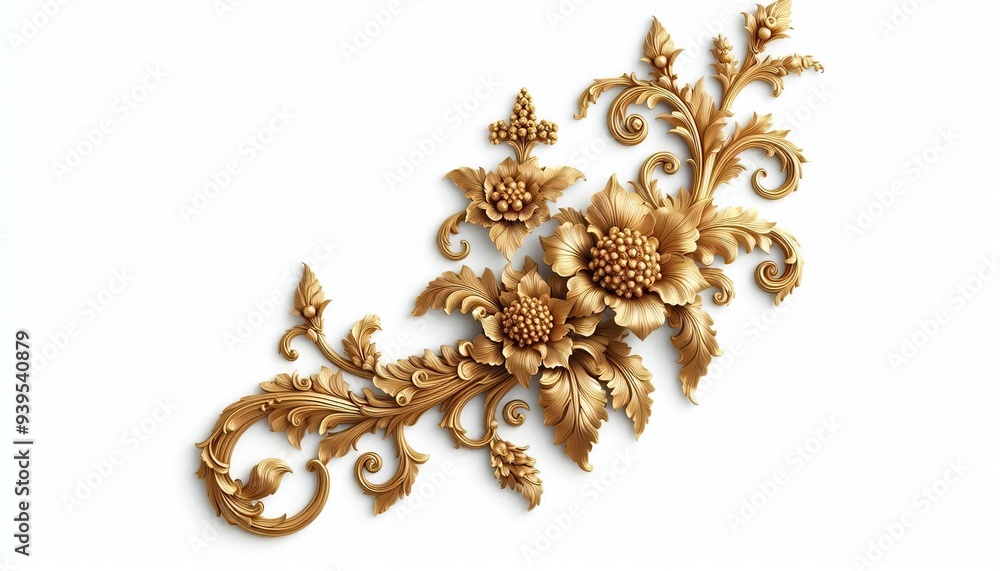 golden ornament frame and corner design. generative AI golden ornament frame and corner design. generative AI