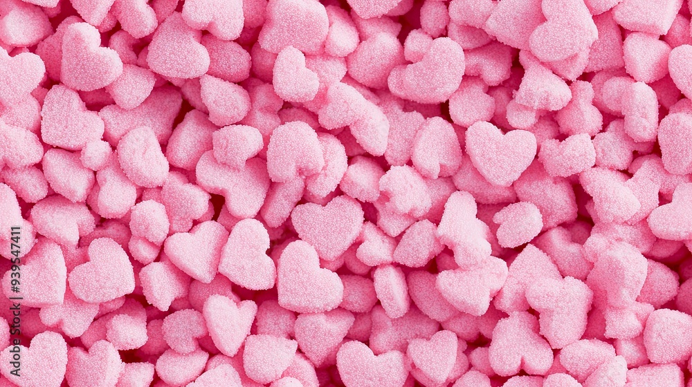 Pink heart shaped sprinkles, sugar sprinkles, background, texture, design, pattern. Pink heart shaped sprinkles, sugar sprinkles, background, texture, design, pattern.
