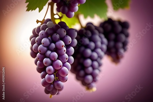 Wallpaper Mural Grapes splashing into juice with sunlight. Torontodigital.ca