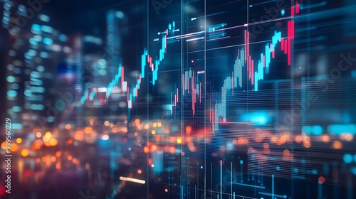 Wallpaper Mural Futuristic digital backdrop with glowing blue fractal pattern, perfect for tech-themed projects Torontodigital.ca