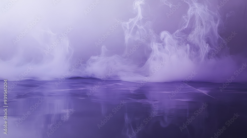 Subtle lilac hues blend into a polished floor with delicate, ethereal wisps of smoke floating in the scene. Subtle lilac hues blend into a polished floor with delicate, ethereal wisps of smoke floating in the scene.