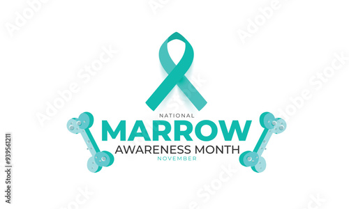 National Marrow awareness month. background, banner, card, poster, template. Vector illustration.