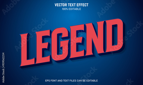 Legend 3d editable text effect