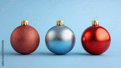 Realistic christmas background with ornaments