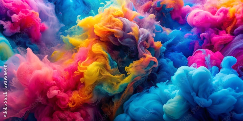 Abstract Swirls of Color Yellow, Blue, and Pink Ink in Water, Abstract art, Ink Swirls, Liquid Art, Watercolor Abstract Swirls of Color Yellow, Blue, and Pink Ink in Water, Abstract art, Ink Swirls, Liquid Art, Watercolor