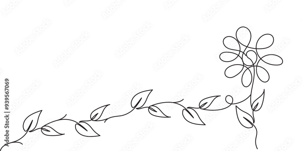 Decorative flower line art style vector illustration eps 10 Decorative flower line art style vector illustration eps 10