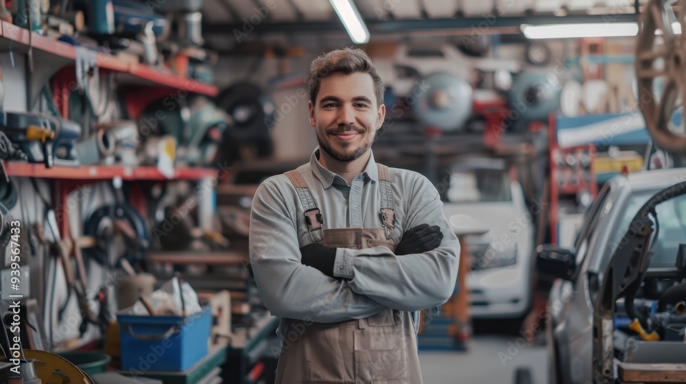 the mechanic in workshop the mechanic in workshop