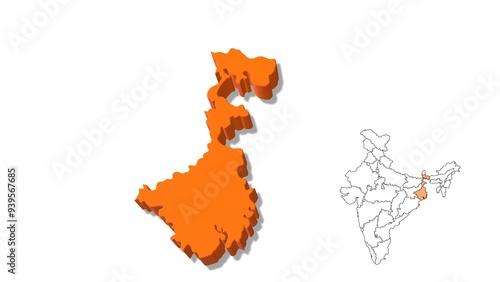India Map Showing West Bengal