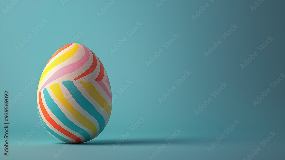 Creative composition Easter Egg on a light Blue Background Creative art Creative composition Easter Egg on a light Blue Background Creative art