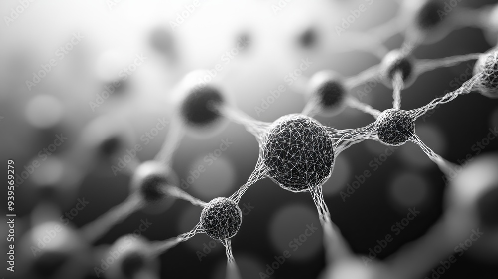 Abstract Nanotechnology Network Concept