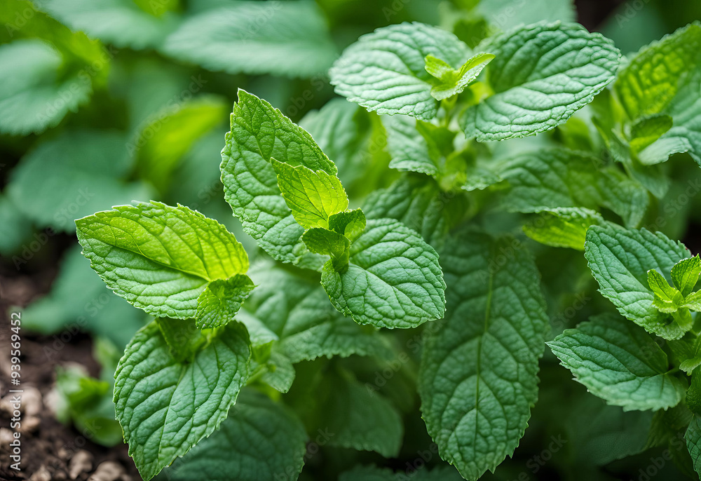 close up of mint close up of mint