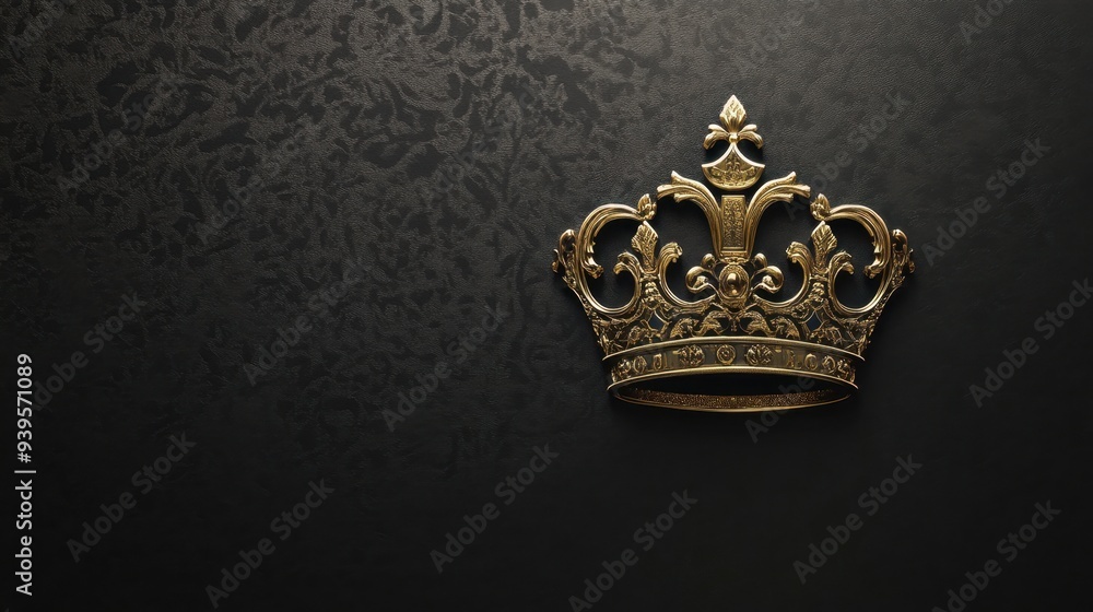 A crown icon surrounded by elegant typography, symbolizing power and prestige in a refined design. A crown icon surrounded by elegant typography, symbolizing power and prestige in a refined design.