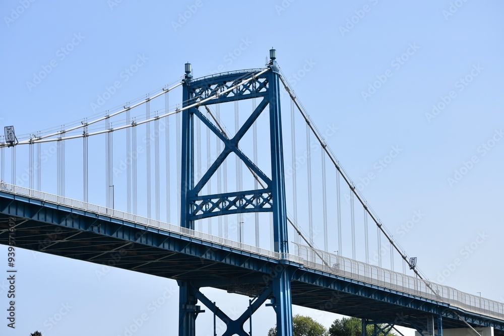 Fototapeta premium High Level suspension bridge Toledo Ohio