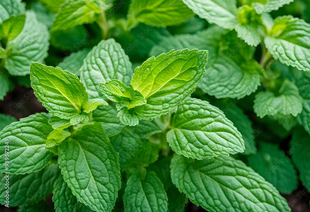 close up of mint close up of mint