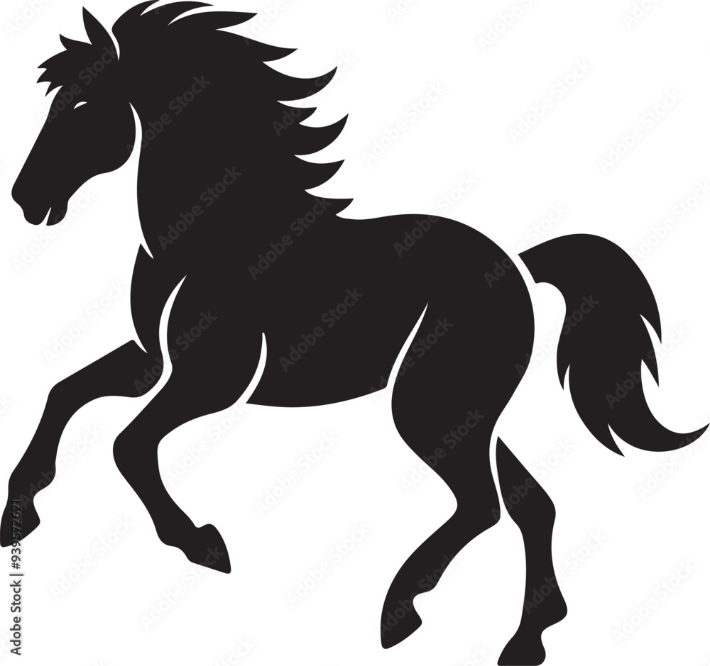 Vector illustration a horse silhouette Vector illustration a horse silhouette