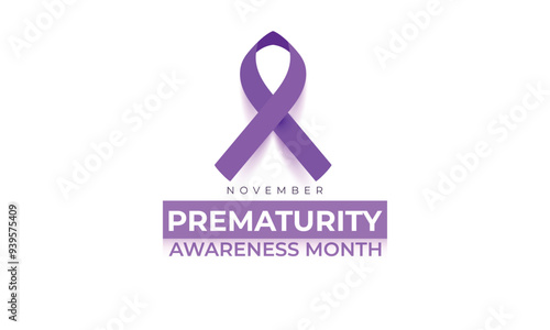 Prematurity awareness month. background, banner, card, poster, template. Vector illustration.