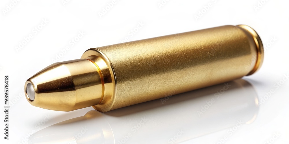 Golden Bullet on White Background, bullet, ammunition, cartridge, firearm Golden Bullet on White Background, bullet, ammunition, cartridge, firearm