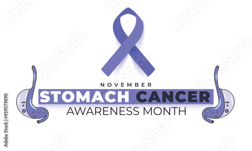 Stomach cancer awareness month. background, banner, card, poster, template. Vector illustration.