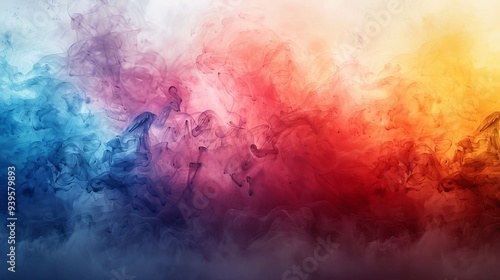 A mesmerizing visual of colorful smoke blending together, creating a dynamic and vivid cloud with a spectrum of colors.