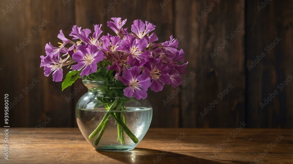 stock photography heliotropium flower in a beautiful vase with a background of wooden table stock photography heliotropium flower in a beautiful vase with a background of wooden table