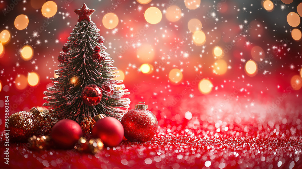 A christmas tree with a star on it and a star on the background A christmas tree with a star on it and a star on the background