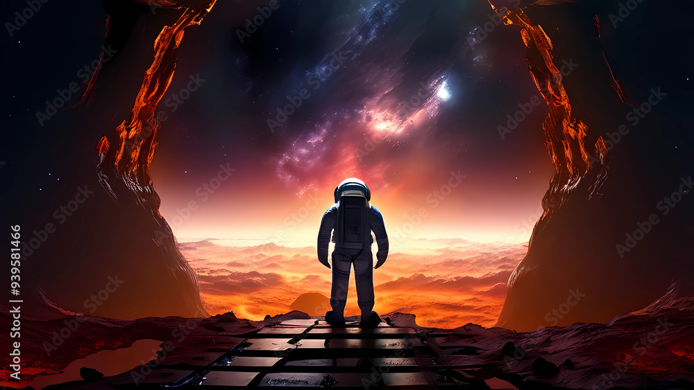 Fototapeta premium astronaut in the space