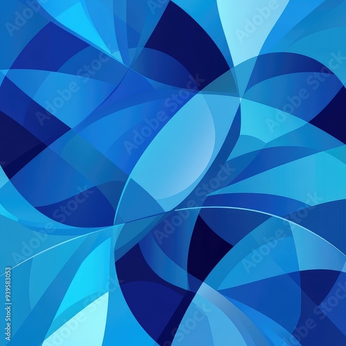 Modern abstract background with striking blue and light blue geometric designs.