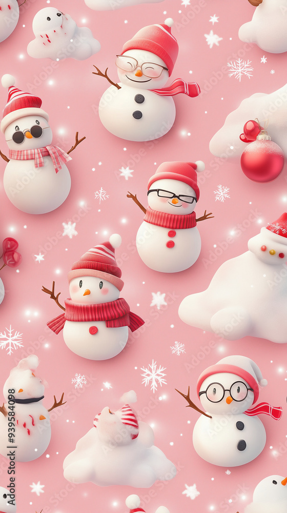A 3d Christmas icon decoration plat lays on festive background cerebration and joyful A 3d Christmas icon decoration plat lays on festive background cerebration and joyful