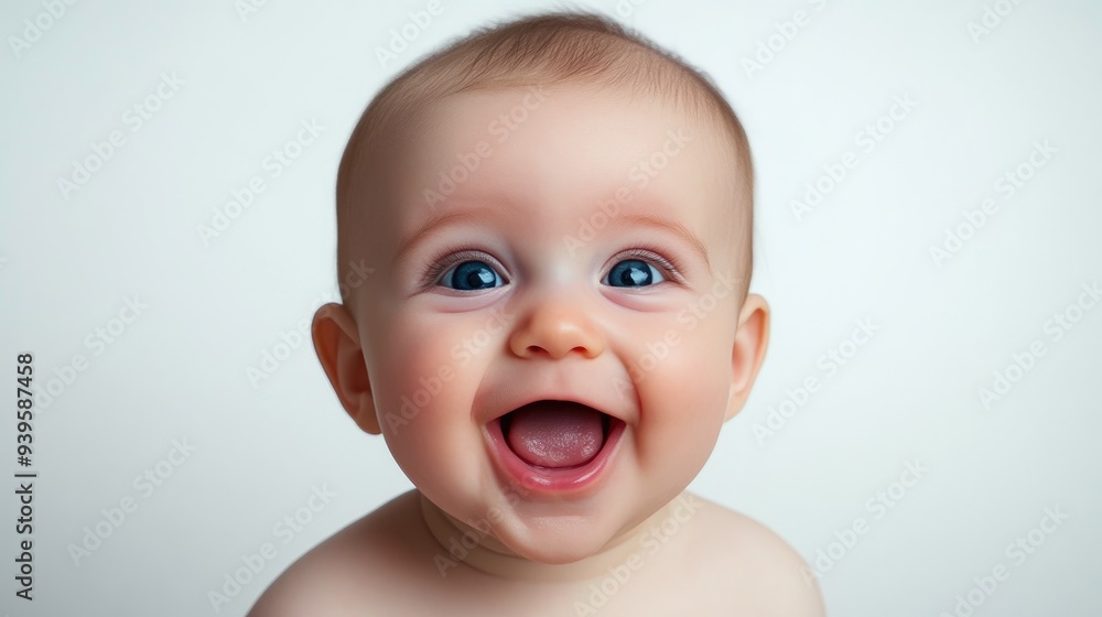 Cute Baby Showing Various Emotions in Studio Cute Baby Showing Various Emotions in Studio