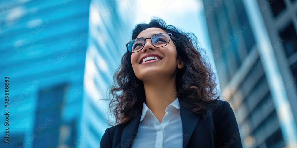 Successful Latino Professional Smiling in Urban Setting Successful Latino Professional Smiling in Urban Setting
