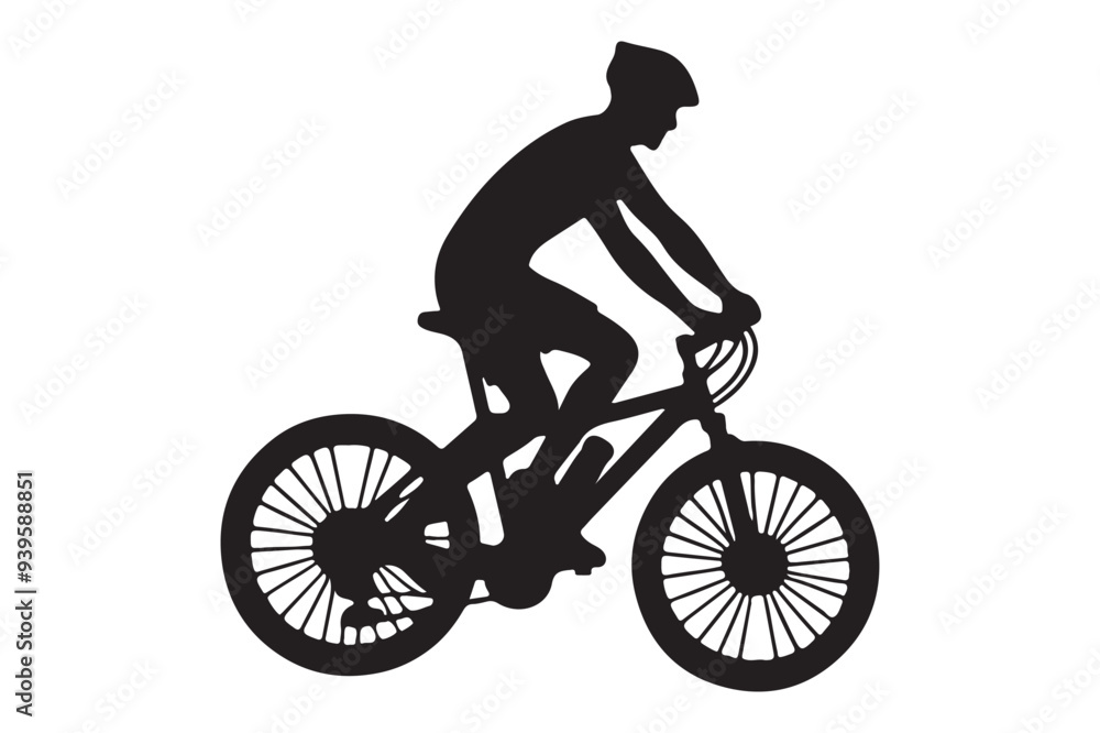 Bicycle riding silhouette Bicycle riding silhouette