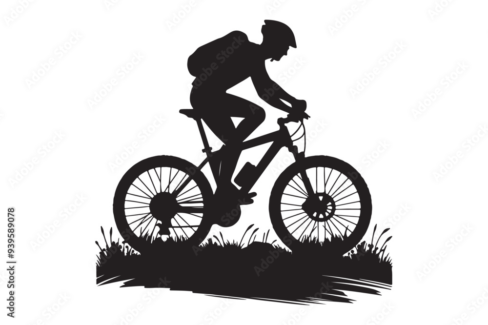 Bicycle riding silhouette Bicycle riding silhouette