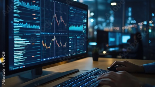 Wallpaper Mural Technology Expert Working on Data Analysis Torontodigital.ca