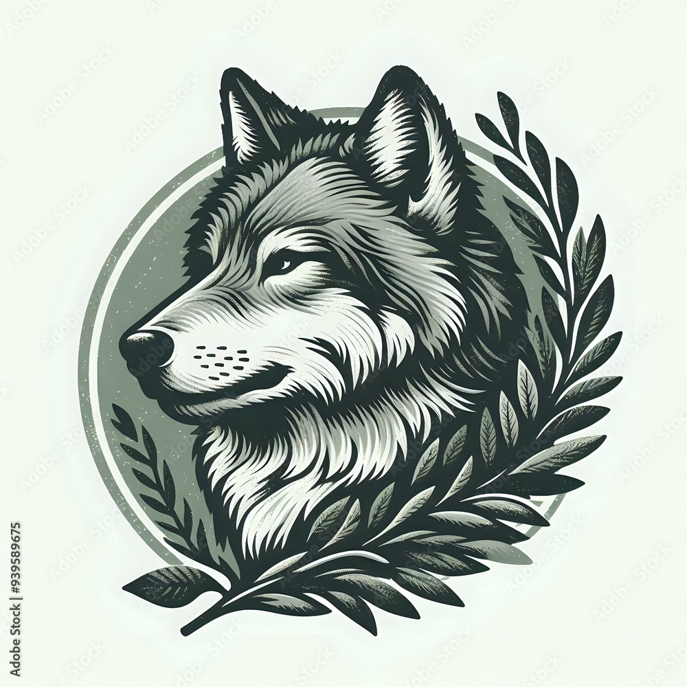 Naklejka premium Rustic animal logo